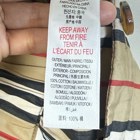 Burberry Tan Striped Tamara Icon Girls Sailor Shorts w/ Button Detail 10Y 140cm - Picture 13 of 16